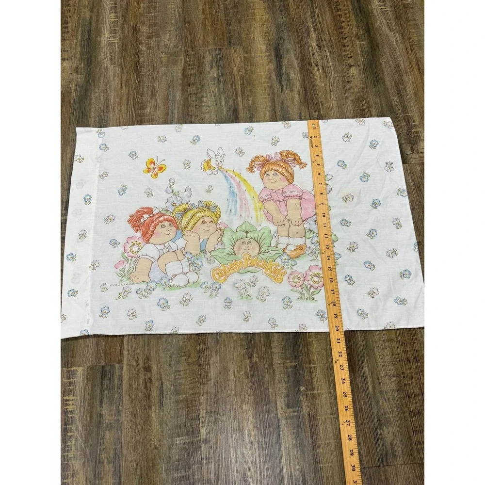 Cabbage Patch Kids Pillowcase Size 1983 Multicolor Standard Size Floral Cotton